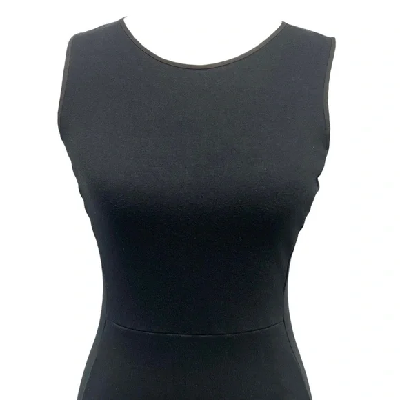 Theory Black Sleeveless Flounce Hem LBD Dress - Picture 2 of 9